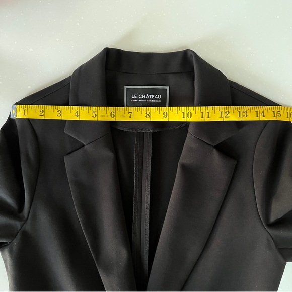 NWOT le chateau 3/4 Sleeve Long Black Blazer/Jacket, XS, made in Canada - Picture 7 of 14